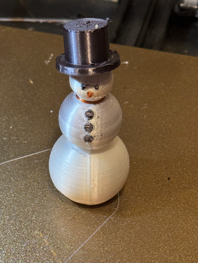 niedlich schneemann hut by mr pj haushalt feierlichkeiten weihnachten fallen herbst festlich schnee saisonal 3d print model - Mito3D