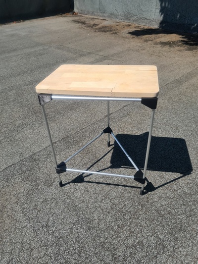 ultra light weight campeggio tavolo by cinetica passatempo fai sport all'aperto luce pieghevole thingiverse campingtable 3d print model - Mito3D