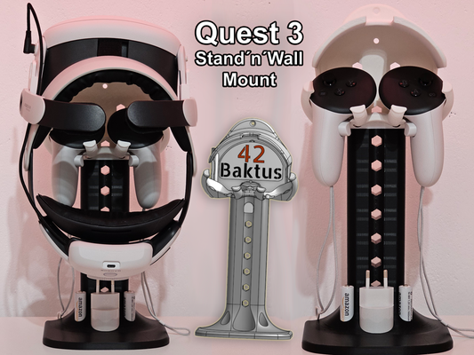 quest 3 stand n wall mount by macyo42 remixed hobby & diy electronics quest3 controller 3d print model - Mito3D