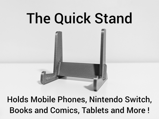 multi purpose stand - mobile phone nintendo switch tablets books ect by scattered collectables tools gadgets phonestand nintendoswitch holder mount 3d print model - Mito3D