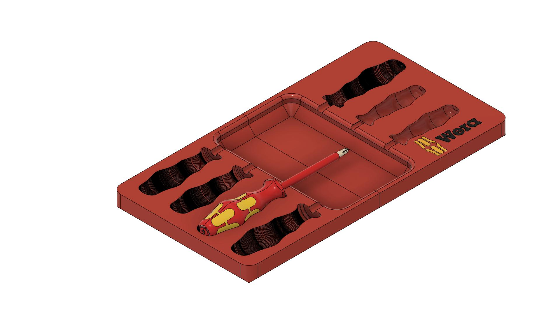 wera isolé tournevis ensemble boîte outils organisateur by luke shafer3417 organisateurs outil électrique 3D print model - Mito3D