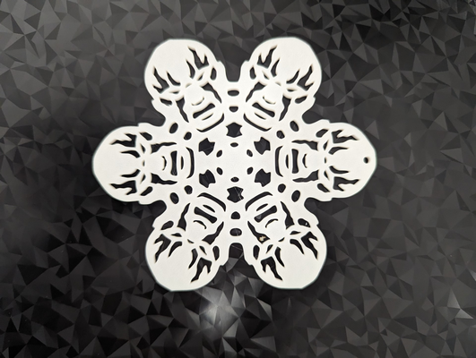 drax guardians of galaxy snowflake ornament by papa emeritus iv art 2d christmas 2023 advent calendar holiday decoration decorations contest 3d print model - Mito3D
