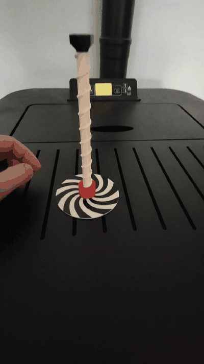 filage illusion 2 by forest87 jouets jeux tourner d'optique spirale agiter jouet vis tournant printinplace 3d print model - Mito3D