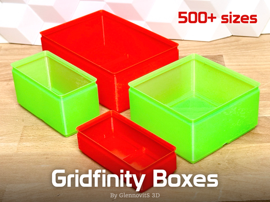 gridfinity box quick print lite version filament by glennovits 3d tools organizers maker vase simple easy fast practical storage container organize organizer grid system pack collection storagebox storagesystem free tool toolstorage sparepart drawer drawerorganizer stack stackable stackableorganizer bin gridfinitybin light lessfilament 3d print model - Mito3D
