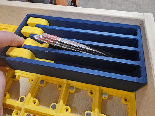 gridfinity rompecabezas espada almacenamiento by oclusión herramientas organizadores plantilla tienda carpintería 3d print model - Mito3D