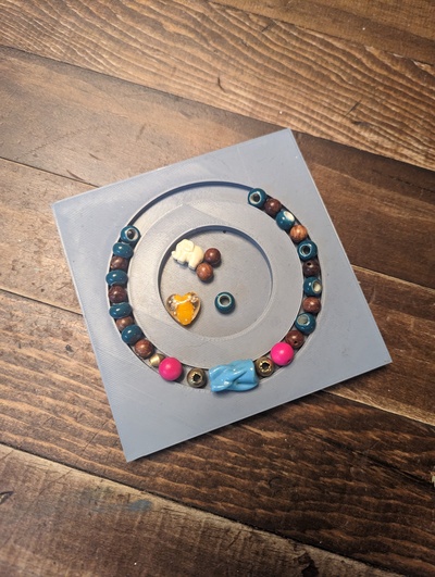 tallone vassoio braccialetti by techfinnell moda modelli perline gioielleria fai braccialetto 3d print model - Mito3D