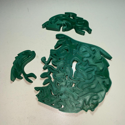delfin puzzle by 3esign spielzeuge spiele rätsel kunst bildung spaß kinder 3d print model - Mito3D