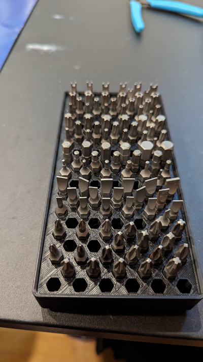 hex bit gridfinity refined by marciealana tools organizers 3d print model - Mito3D