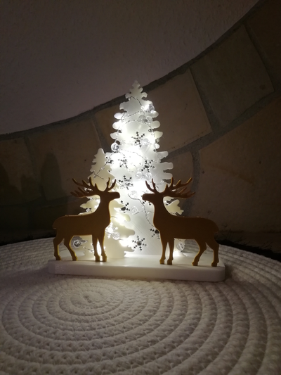 christmas tree deer by tiger-125 household decor chrismas 2023 lights 3d print model - Mito3D