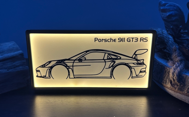 lámpara porsche 911 gt3 rs by thomas oehler pasatiempo bricolaje diy vehiculos coche vehiculo led multicolor 3d print model - Mito3D