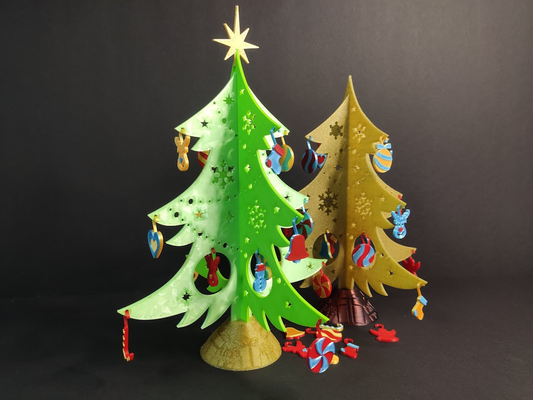 christmas tree mini ornaments by sevro household decor x-mas 2023 3d print model - Mito3D