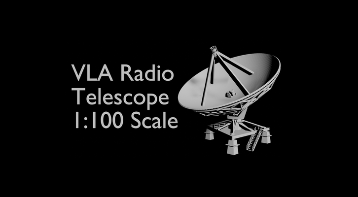 vla radio telescopio 1 100 scala modello by maximvirgilio miniature spazio radar astro astronomia astronomico pianeta pianeti 3d print model - Mito3D