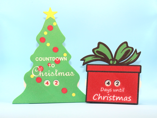christmas dial countdown calendar - & tree by ken mills household festivities 3d print model - Mito3D