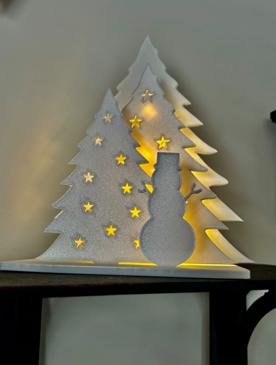 noël arbres bonhomme neige by lent atelier ménage décor décorations amusement nature forêt arbre 3d print model - Mito3D