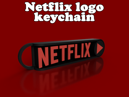 netflix logo keychain by forest87 household decor tv series 3d print model - Mito3D