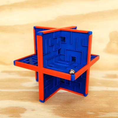 a-maze-ing cube by twgondeck toys & games puzzles maze puzzle box ball bearing marble fidget 3d print model - Mito3D