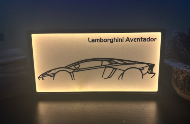 lampada lamborghini aventador by thomas oehler passatempo fai veicoli macchina guidato multicolore 3d print model - Mito3D