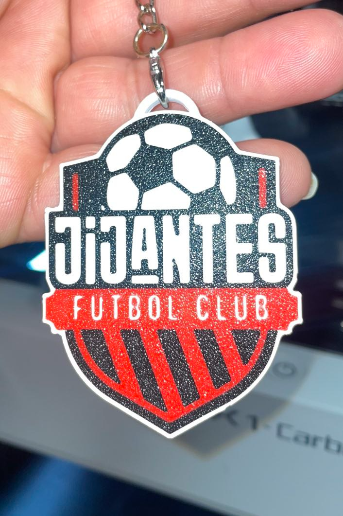 llavero escudo de jijantes fc by worldcat3d arte moneta distintivi re lega ibai pianure picche furto saiyan 3D print model - Mito3D