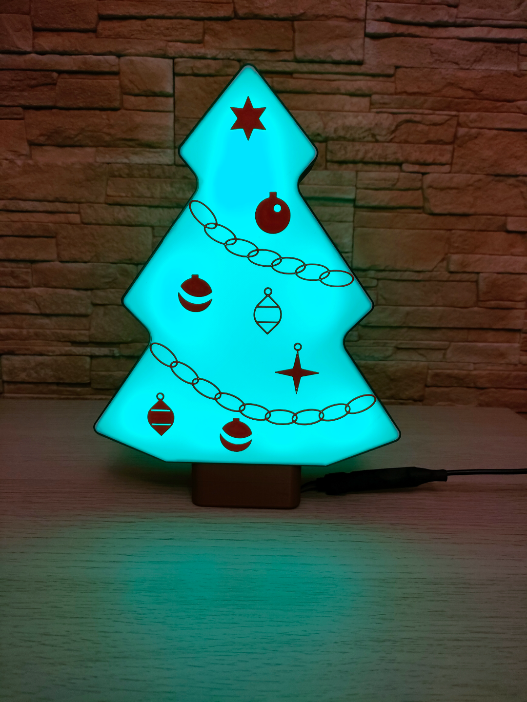 christmas tree led rgb lamp by dga3dp household decor 2023 christmaas decoration decorations christmasdecoration art christamast 3D print model - Mito3D