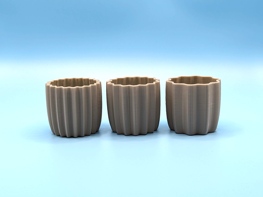 wavy planters by ken mills household decor 3d print model - Mito3D