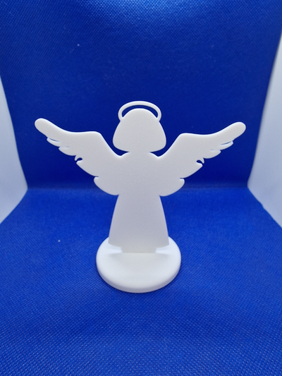 ángel pequeña alas by tierra arte 2d angel silueta escultura navidad 3d print model - Mito3D