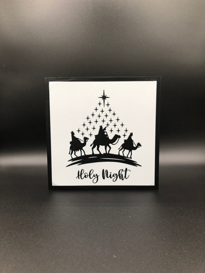 holy night kings by office3d art models christmas led lamp samelayer star lightbox 3d print model - Mito3D