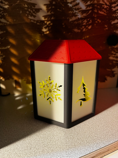 navidad casa te ligero by dedan83 decoración copo nieve reno estrella relámpago papa noel feliz papá queridos frío árbol té ciervo diciembre 3d print model - Mito3D