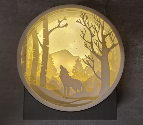 lobo in floresta by poli27 casa decoração 3d print model - Mito3D