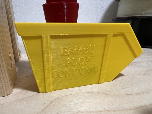 bambu poop chute trash container by dutchworkx3d 3d printer accessories bambulab x1c 3d print model - Mito3D
