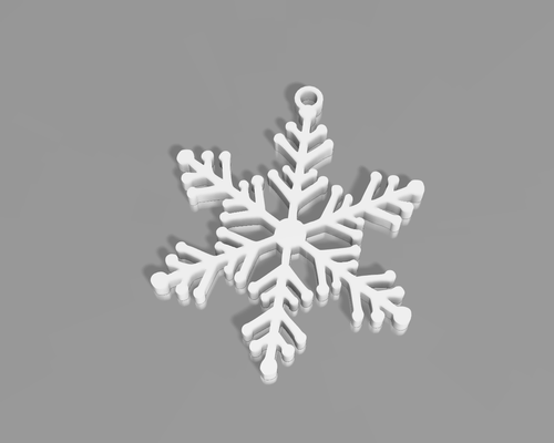 floco neve natal árvore pingente v1 by magia estúdio 3d casa festividades coleção decoração brincos 2023 arte natal decorações escalador pendente 3d print model - Mito3D