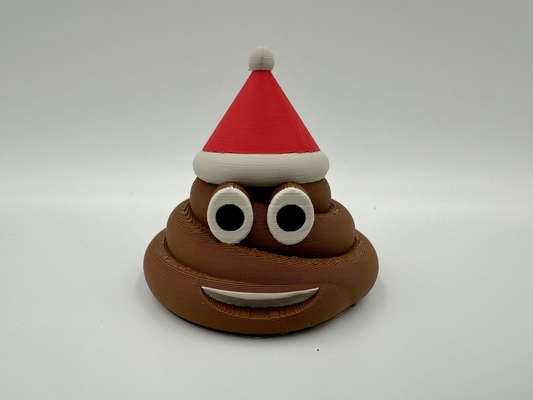 weihnachten poop emoji neu gemischt by leuchtturm zusatzstoff haushalt feierlichkeiten weihnachtsschmuck poopemoji poo bambu 3d print model - Mito3D