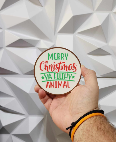 christmas coaster by williams industries art 2d home ya filthy animal tea water beer drink 2023 decor decoration wall 3d holiday 3d print model - Mito3D
