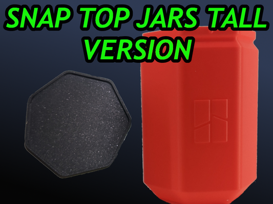 snap jar - tall version by kickin 3d printer accessories bambu lab logo lid container 3d print model - Mito3D