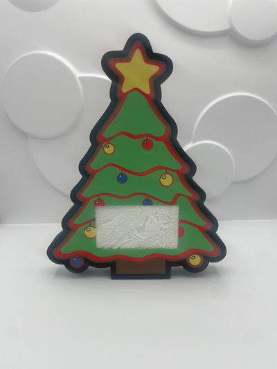 christmas tree lithophane lightbox by tracksthreed toys & games characters light ams box coaster lithopane 3d print model - Mito3D
