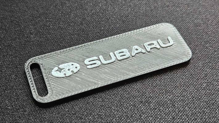 subaru keychain - ams ready by thebaseddoge fashion models keytag boxer car 3d print model - Mito3D