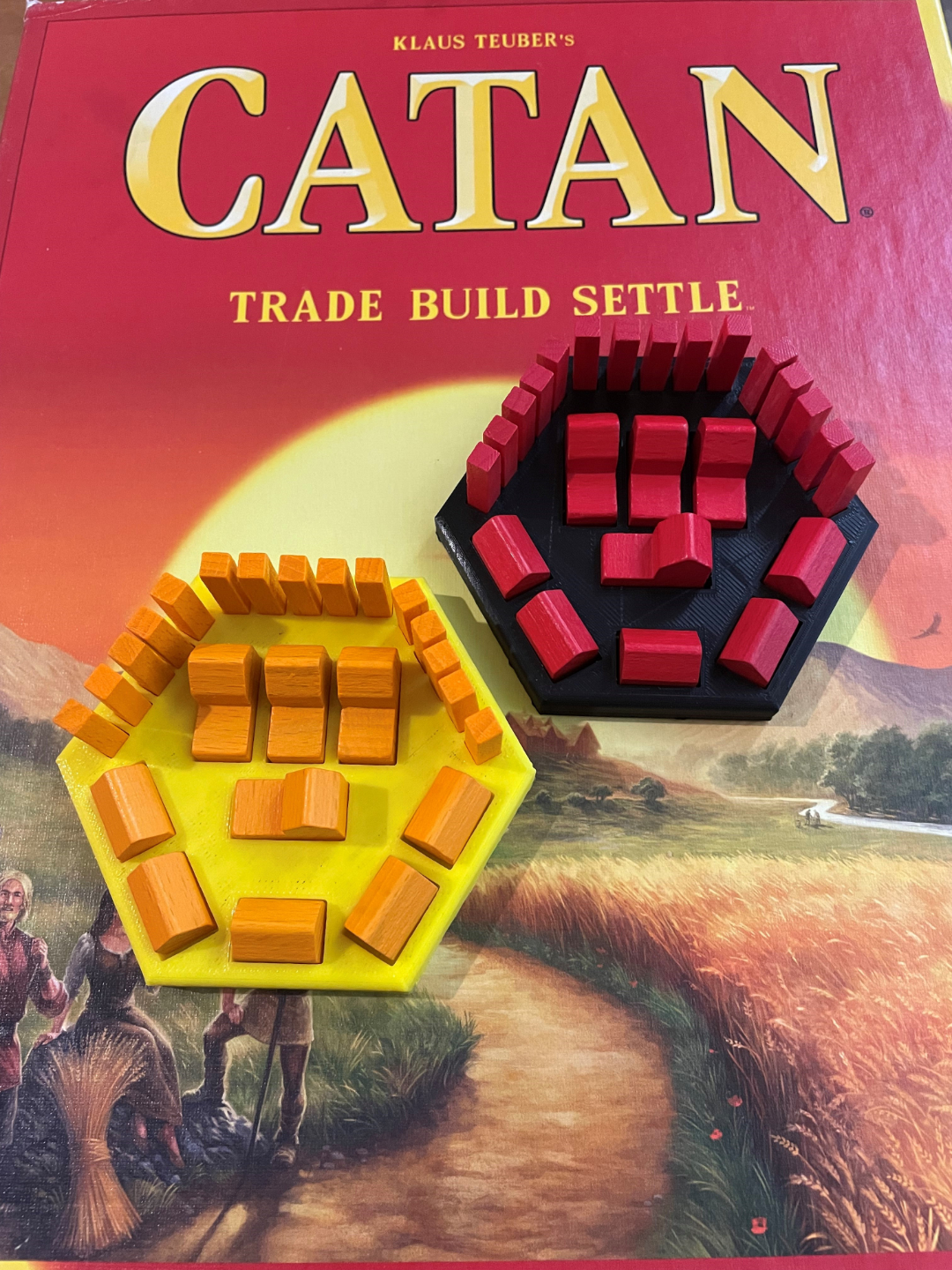 catan piece holder - base game by keenz kustomz toys & games board pieces build 3D print model - Mito3D