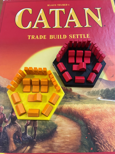 catan piece holder - base game by keenz kustomz toys & games board pieces build 3d print model - Mito3D