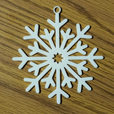 snowflake ornament fast print 20 mins by omegapoint art 2d christmas 3d print model - Mito3D