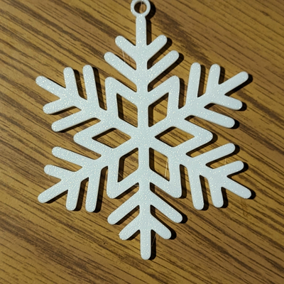 snowflake ornament 2 fast print 20 mins by omegapoint art 2d 3d print model - Mito3D
