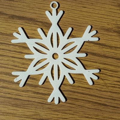 snowflake ornament 3 fast print 20 mins by omegapoint art 2d christmas 3d print model - Mito3D