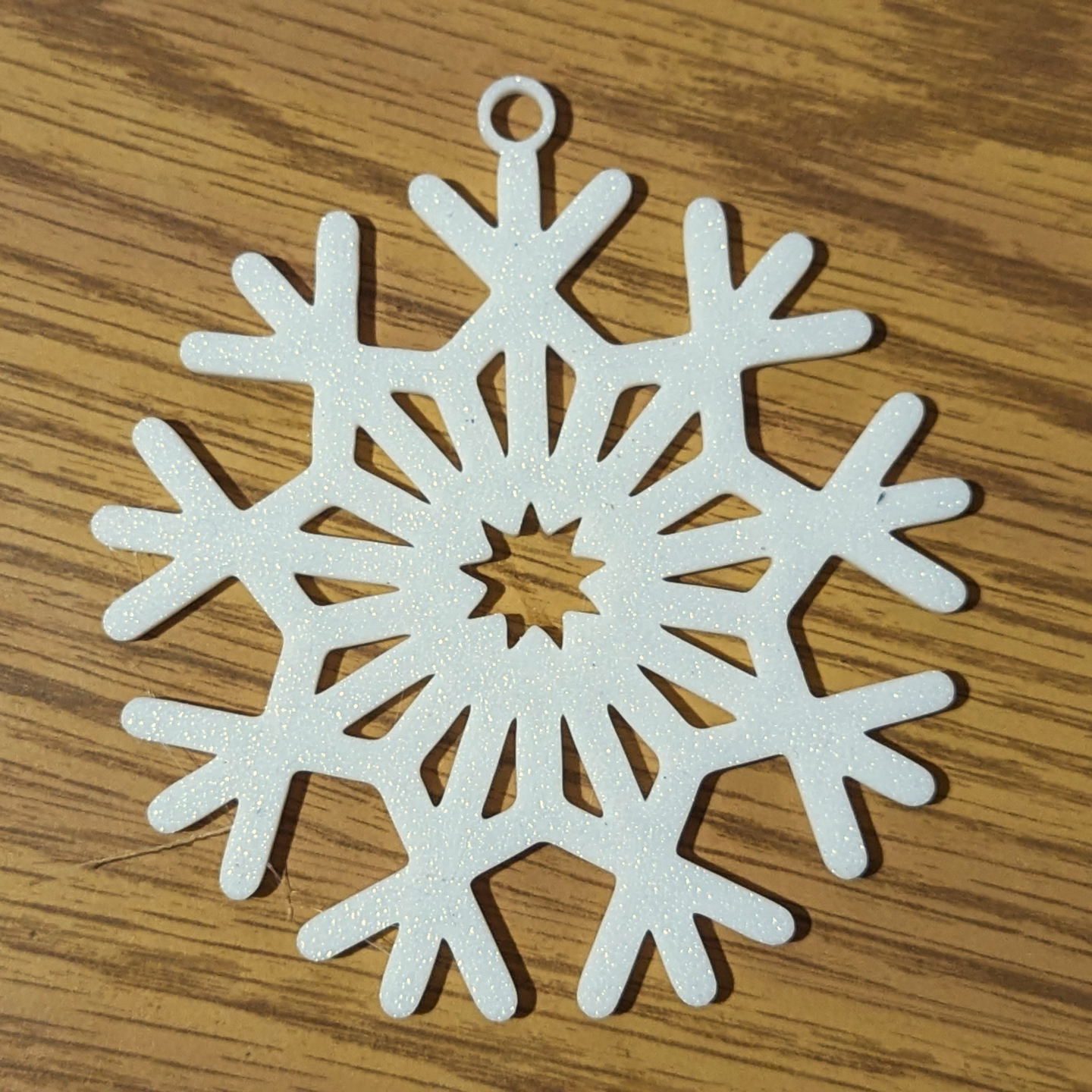 snowflake ornament 4 fast print 20 mins by omegapoint art 2d christmas 3D print model - Mito3D