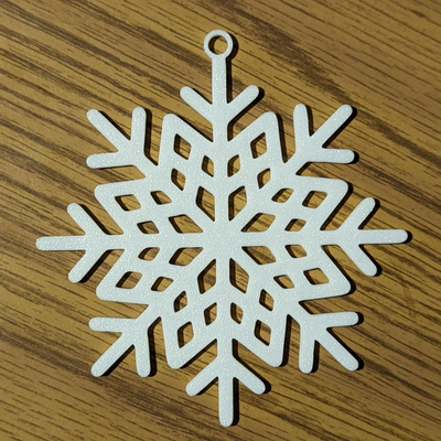 snowflake ornament 5 fast print 20 mins by omegapoint art 2d 3d print model - Mito3D
