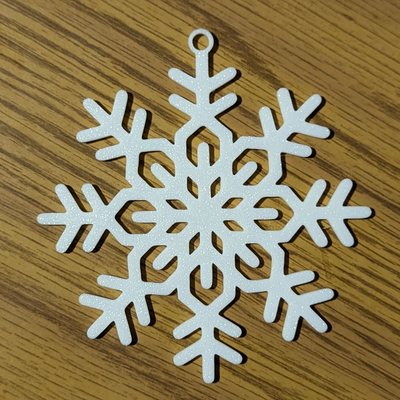 snowflake ornament 6 fast print 20 mins by omegapoint art 2d 3d print model - Mito3D