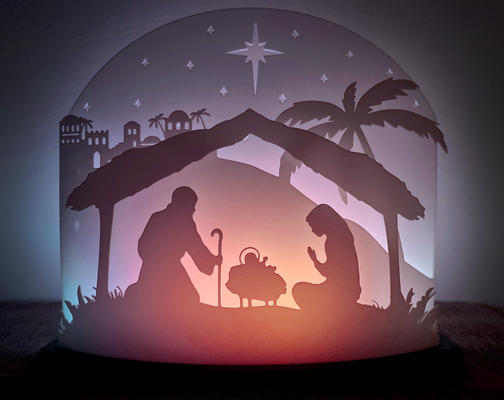 christmas nativity - 3 scenes by sh designs art 2d scene manger jesus decoration 3d print model - Mito3D