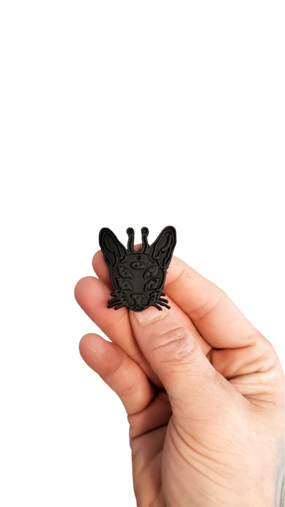 alieno gattino orecchino by ouijawitch moda gioielleria gatto portachiavi alieni orecchini strano 3d print model - Mito3D