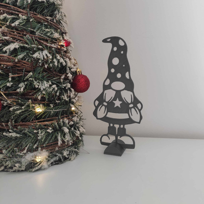 gnome girl by satisartes art 2d christmas 2023 decor decoration homedecor 3d print model - Mito3D