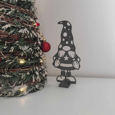 gnomo ragazza by soddisfatto arte 2d natale 2023 arredamento decorazione home decor 3d print model - Mito3D