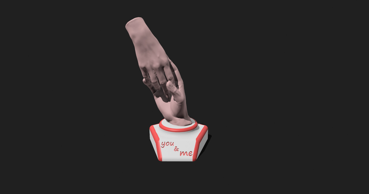 segurando mãos v1 by tiro sorte casa decoração mão homem mulheres presente amar namorados escultura 3d print model - Mito3D