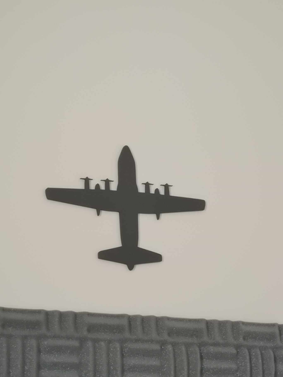 silhouette of airplane c-130 by efeitos3d household decor wall 3d print model - Mito3D