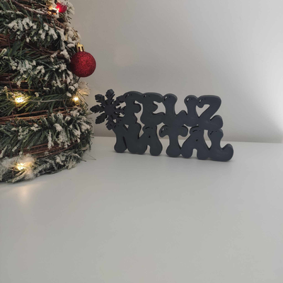 letras feliz natal by satisartes arte 2d natal 2023 decoração casa 3d print model - Mito3D